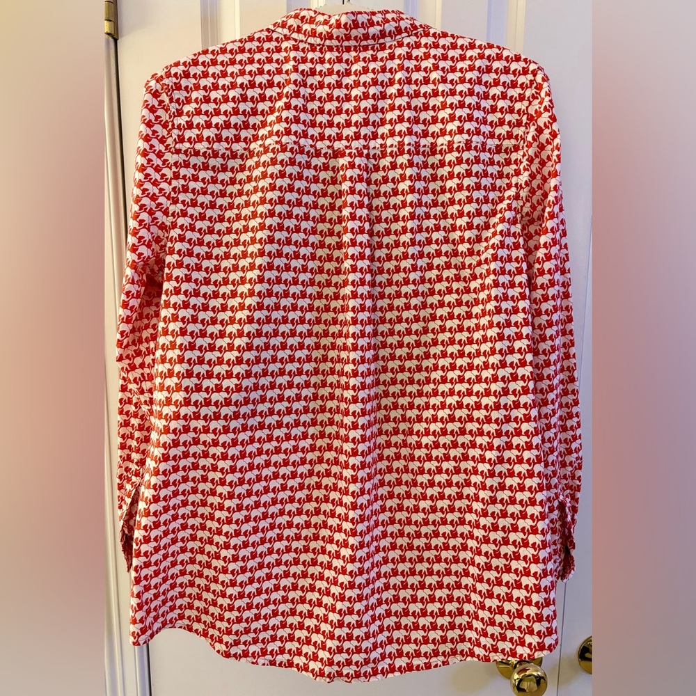 Charter Club Shirt Shop Blouse Button-Down Relaxed Elephant 14 Business Casual View 4